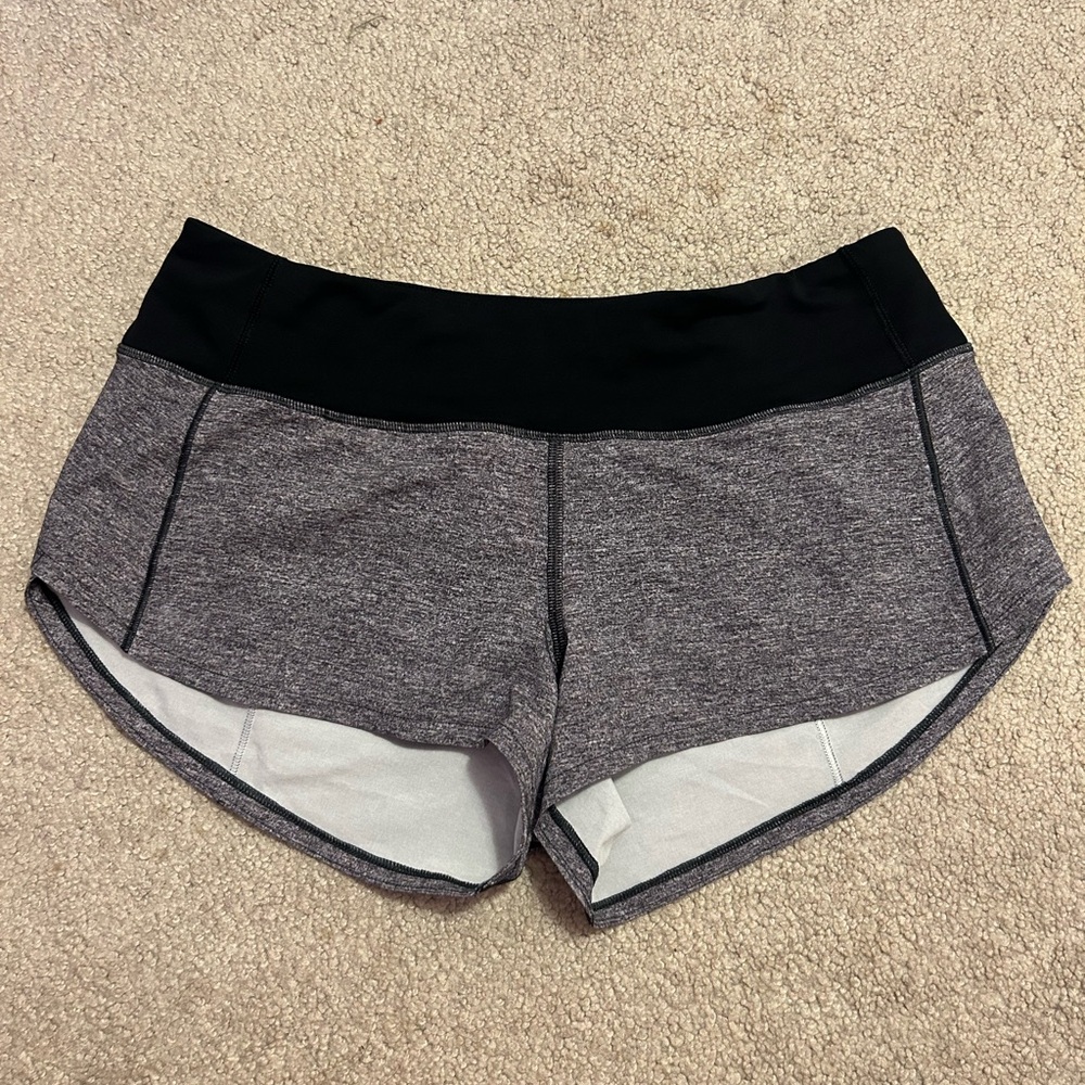 Lululemon gray shorts, size 4, 2.5 inch